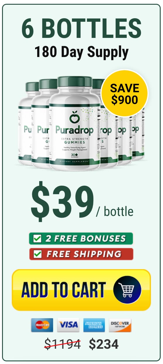 Puradrop 6 bottles